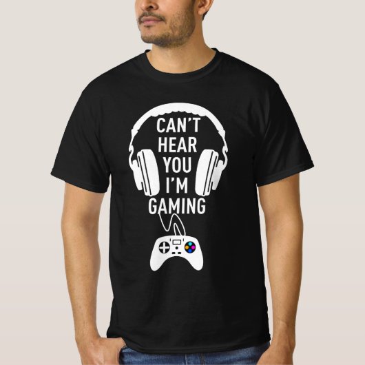 聞こえないゲーム中 Tシャツ (正面)