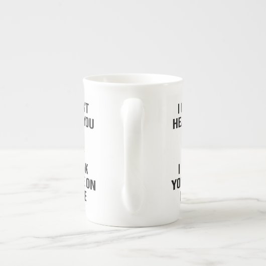 聞こえない、あなたはミュー考えトについて ボーンチャイナマグカップ (裏面)