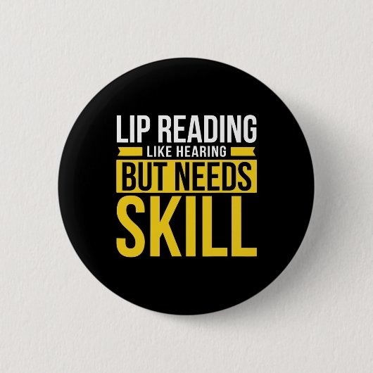 聞こえない – ろう者 – 聞こえない – ろう者 缶バッジ (正面)