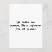 聞こえない。私はバナナを耳に入れている。 ポストカード (正面)