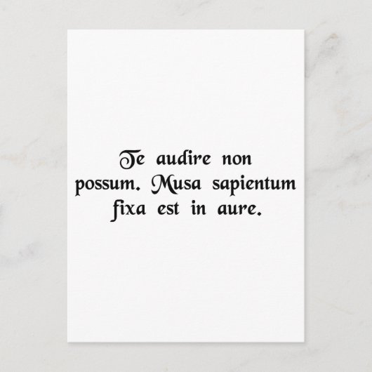 聞こえない。私はバナナを耳に入れている。 ポストカード (正面)