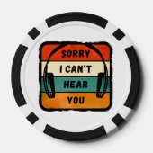 聞こえなくてごめんなさい – レトロヘッドホン ポーカーチップ (裏面)