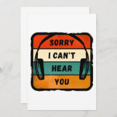 聞こえなくてごめんなさい – レトロヘッドホン 招待状 (正面/裏面)