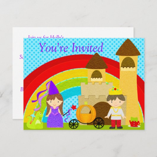 聞こえよパーティーだ王室の インビテーションポストカード (正面/裏面)