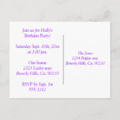 聞こえよパーティーだ王室の インビテーションポストカード (裏面)