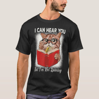 聞こえるのは猫だが私の聞レトロ猫 Tシャツ
