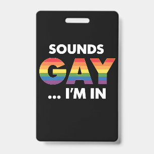 聞こえる ゲイだってマジで虹色LGBTQプライド バッジ
