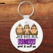 「聞こ話えない」線維筋痛3 キーホルダー (正面)