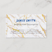 聞エレガントくスタイル白大理石 名刺 (正面)