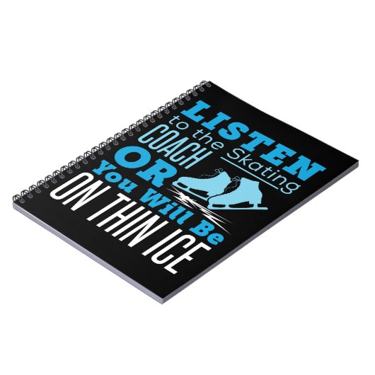 聞スケートで滑るコーチか氷の上にいる ノートブック (左側)