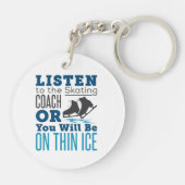 聞スケートで滑るコーチシンアイススケートで滑るへ キーホルダー (裏面)