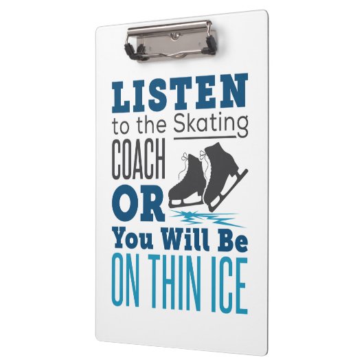 聞スケートで滑るコーチシンアイススケートで滑るへ クリップボード (左)