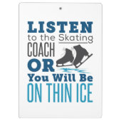 聞スケートで滑るコーチシンアイススケートで滑るへ クリップボード (裏面)