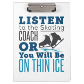 聞スケートで滑るコーチシンアイススケートで滑るへ クリップボード (正面)