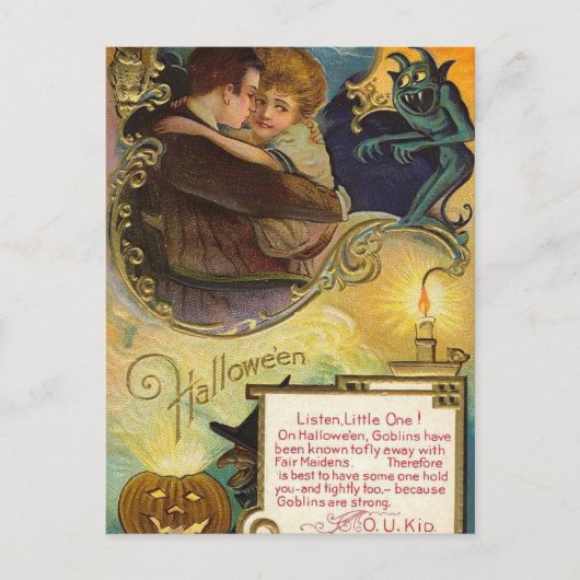 聞ハロウィンのリトル・ワン ポストカード (正面)