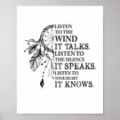 聞ハートにはアメリカ先住民を知っている ポスター (正面)