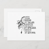 聞ハートにはアメリカ先住民を知っている 案内ポストカード (正面/裏面)