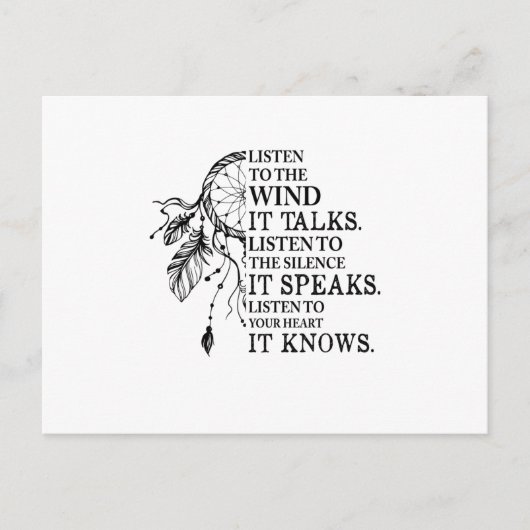 聞ハートにはアメリカ先住民を知っている 案内ポストカード (正面)