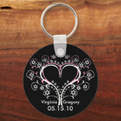 聞ハート結婚キーホルダー キーホルダー (正面)