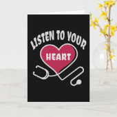 聞ハート聴診器 カード (黄色い花)