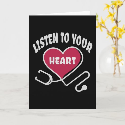 聞ハート聴診器 カード (黄色い花)