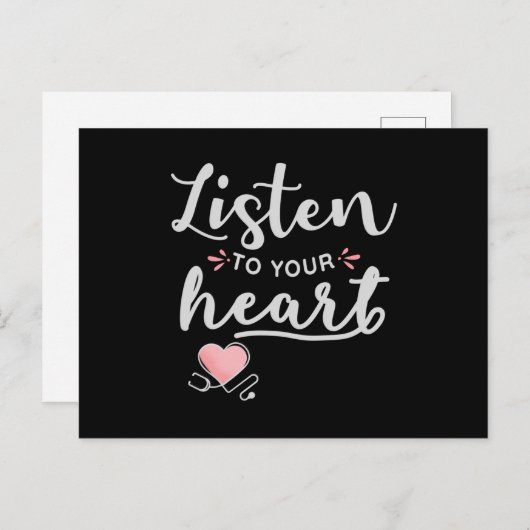 聞ハート聴診器 ポストカード (正面/裏面)
