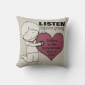 聞ハート クッション (正面)