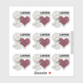 聞ハート シール (シート)