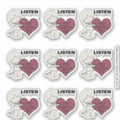 聞ハート シール (正面)