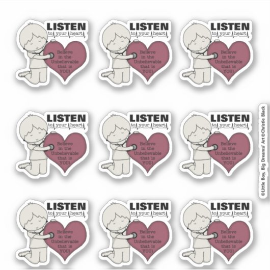 聞ハート シール (正面)