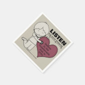 聞ハート スタンダードカクテルナプキン (角)