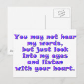 聞ハート ポストカード (正面/裏面)