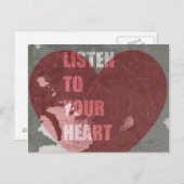 聞ハート ポストカード (正面/裏面)