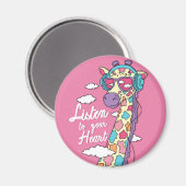 聞ハート マグネット (正面/裏面)