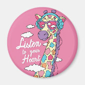 聞ハート マグネット (正面)