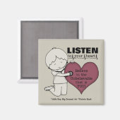 聞ハート マグネット (正面/裏面)