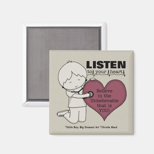 聞ハート マグネット (正面/裏面)