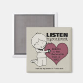 聞ハート マグネット (正面/裏面)