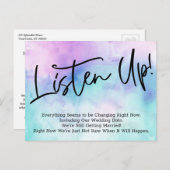 聞上!水の色が延期さ結婚れたはがき ポストカード (正面/裏面)