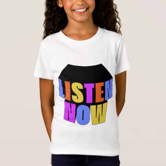 聞今すぐ:女の子のジャージ素晴らしTシャツ Tシャツ (正面)