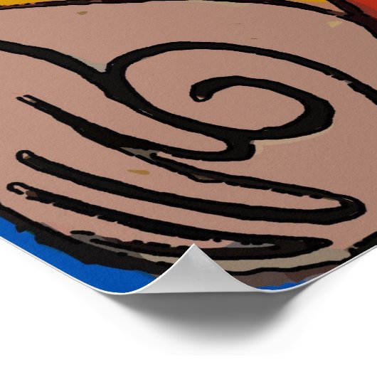 聞抽象芸術 ポスター (角)