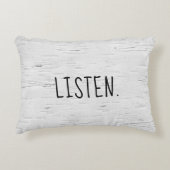 聞文字オン樺の木ツリーアクセント枕 アクセントクッション (正面)