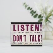 聞!話さない ポストカード (スタンド正面)