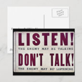 聞!話さない ポストカード (正面/裏面)