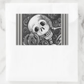 聞HALLOWEEN SKELETON STICKER 長方形シール (バッグ)