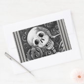 聞HALLOWEEN SKELETON STICKER 長方形シール (封筒)