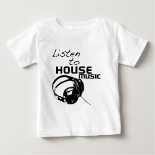 聞To House Music ベビーTシャツ