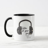 聞To Your Soul Black & White Coffee Mug マグカップ (左)