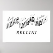 聞Vincenzo Bellini音楽クラシカル作曲家 ポスター (正面)