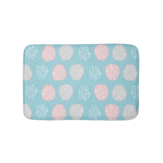 聡明なパステル調パターン(素晴らしいパステル調の頭脳) バスマット (正面)